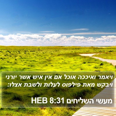 מעשי השליחים 8:31 HEB Bible Verse Image