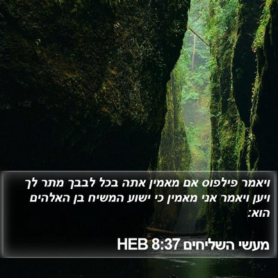 מעשי השליחים 8:37 HEB Bible Verse Image