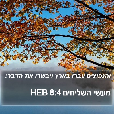 מעשי השליחים 8:4 HEB Bible Verse Image