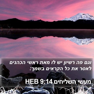 מעשי השליחים 9:14 HEB Bible Verse Image