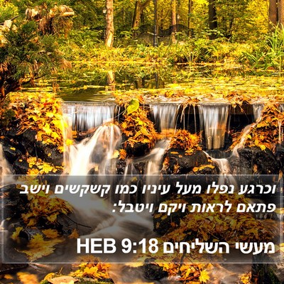 מעשי השליחים 9:18 HEB Bible Verse Image