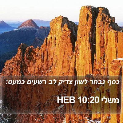 משלי 10:20 HEB Bible Verse Image