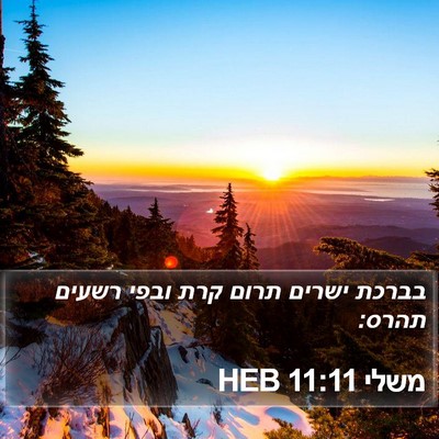 משלי 11:11 HEB Bible Verse Image