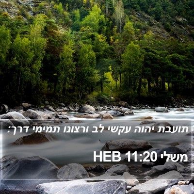 משלי 11:20 HEB Bible Verse Image