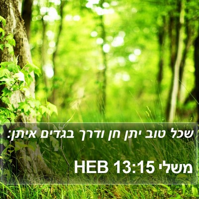 משלי 13:15 HEB Bible Verse Image