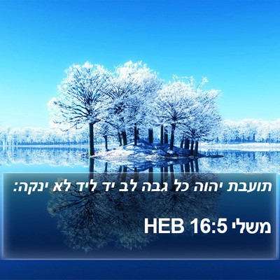 משלי 16:5 HEB Bible Verse Image