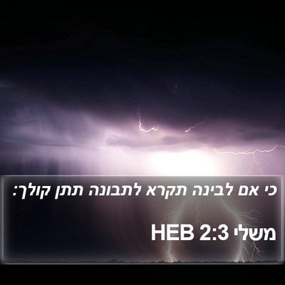 משלי 2:3 HEB Bible Verse Image
