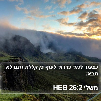 משלי 26:2 HEB Bible Verse Image