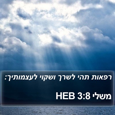 משלי 3:8 HEB Bible Verse Image