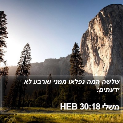 משלי 30:18 HEB Bible Verse Image