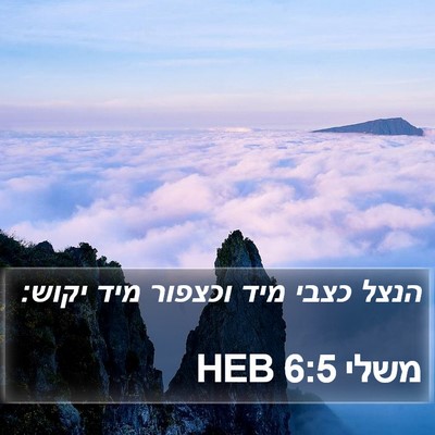 משלי 6:5 HEB Bible Verse Image