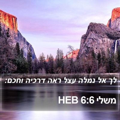 משלי 6:6 HEB Bible Verse Image