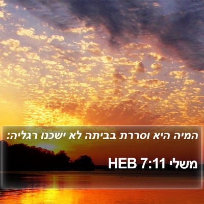 משלי 7:11 HEB Bible Verse Image