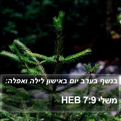 משלי 7:9 HEB Bible Verse Image