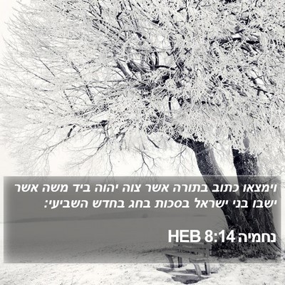 נחמיה 8:14 HEB Bible Verse Image