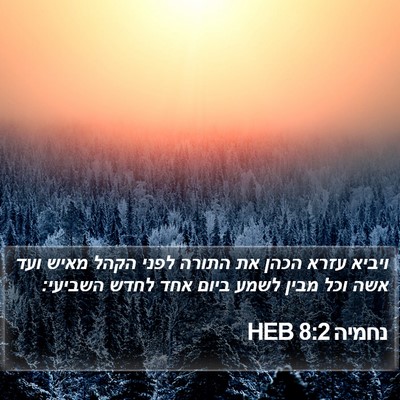 נחמיה 8:2 HEB Bible Verse Image