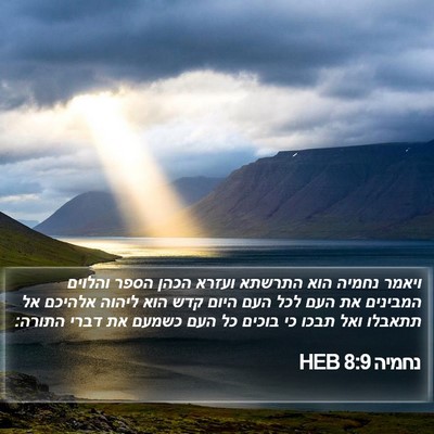 נחמיה 8:9 HEB Bible Verse Image