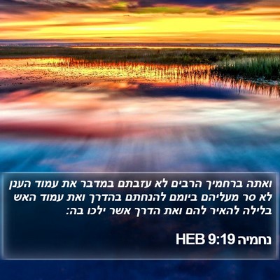 נחמיה 9:19 HEB Bible Verse Image