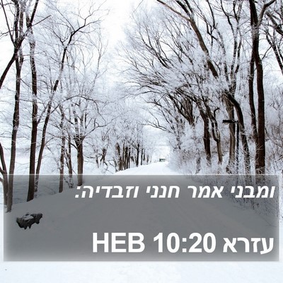 עזרא 10:20 HEB Bible Verse Image