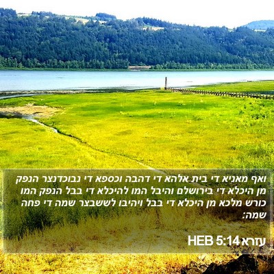 עזרא 5:14 HEB Bible Verse Image
