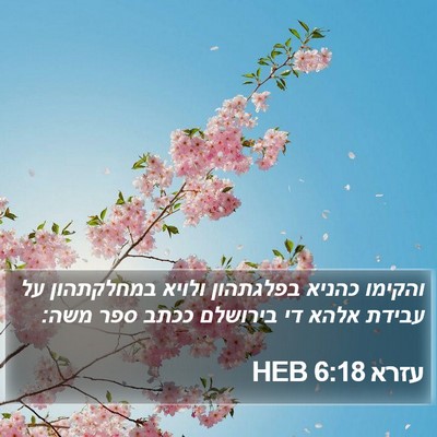 עזרא 6:18 HEB Bible Verse Image
