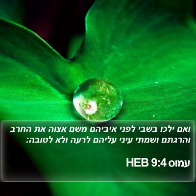 עמוס 9:4 HEB Bible Verse Image