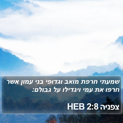 צפניה 2:8 HEB Bible Verse Image