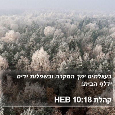 קהלת 10:18 HEB Bible Verse Image