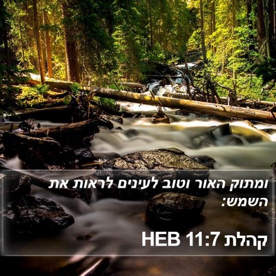 קהלת 11:7 HEB Bible Verse Image