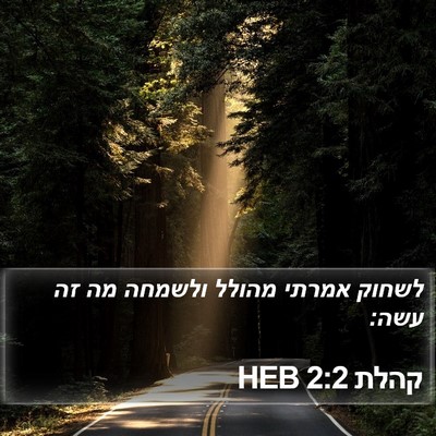 קהלת 2:2 HEB Bible Verse Image