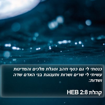 קהלת 2:8 HEB Bible Verse Image
