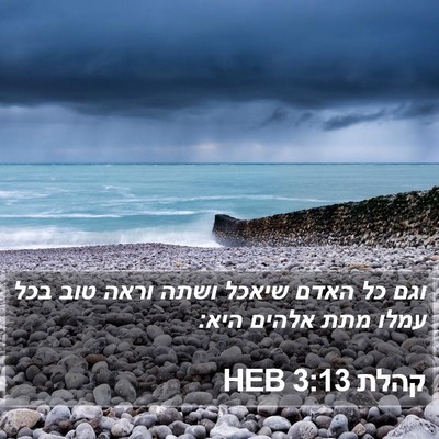 קהלת 3:13 HEB Bible Verse Image
