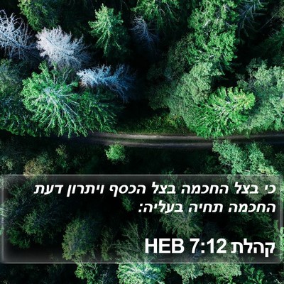קהלת 7:12 HEB Bible Verse Image
