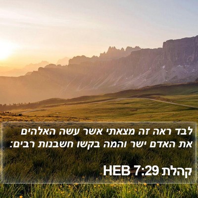 קהלת 7:29 HEB Bible Verse Image