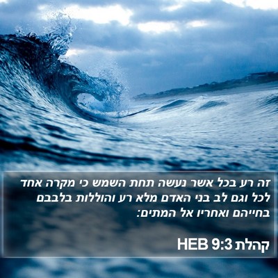 קהלת 9:3 HEB Bible Verse Image