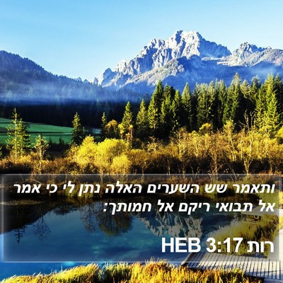 רות 3:17 HEB Bible Verse Image