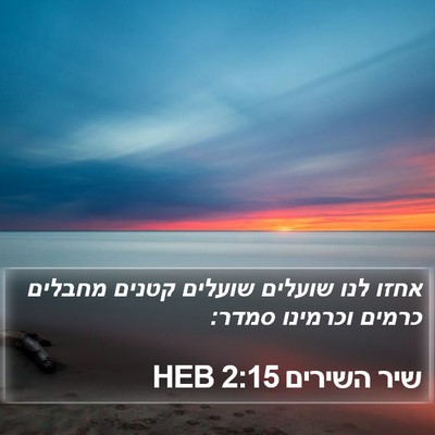 שיר השירים 2:15 HEB Bible Verse Image