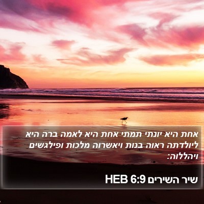 שיר השירים 6:9 HEB Bible Verse Image