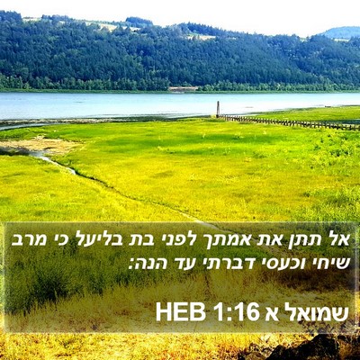 שמואל א 1:16 HEB Bible Verse Image