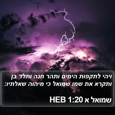 שמואל א 1:20 HEB Bible Verse Image
