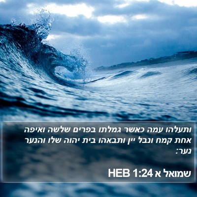 שמואל א 1:24 HEB Bible Verse Image
