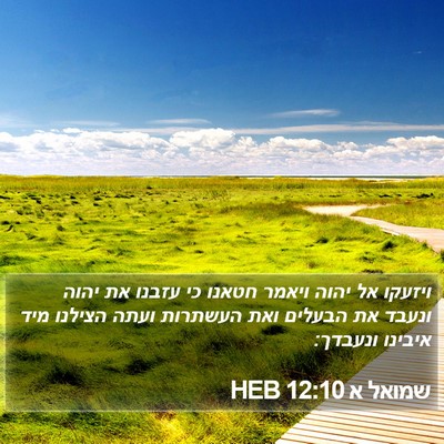 שמואל א 12:10 HEB Bible Verse Image