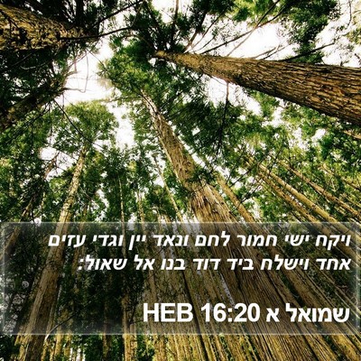 שמואל א 16:20 HEB Bible Verse Image
