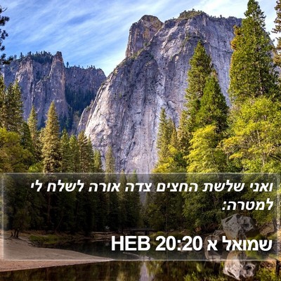 שמואל א 20:20 HEB Bible Verse Image