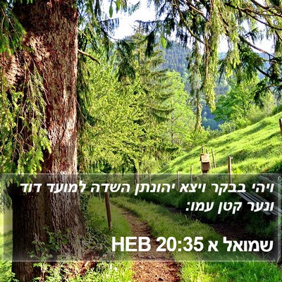 שמואל א 20:35 HEB Bible Verse Image