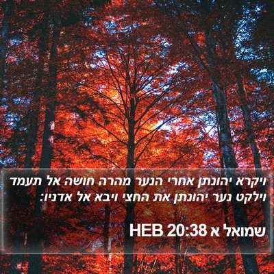 שמואל א 20:38 HEB Bible Verse Image