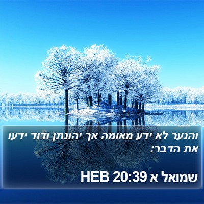 שמואל א 20:39 HEB Bible Verse Image