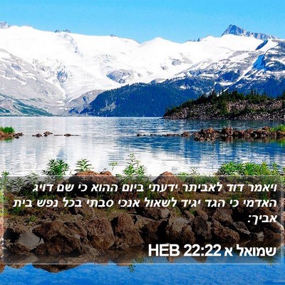 שמואל א 22:22 HEB Bible Verse Image
