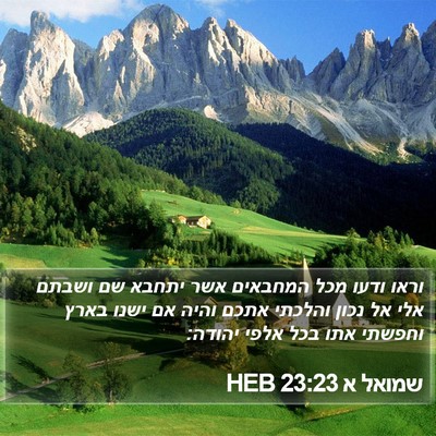 שמואל א 23:23 HEB Bible Verse Image