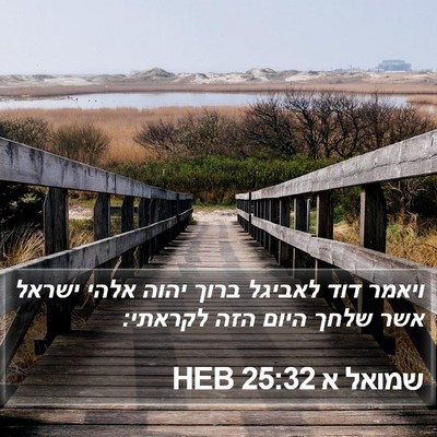 שמואל א 25:32 HEB Bible Verse Image